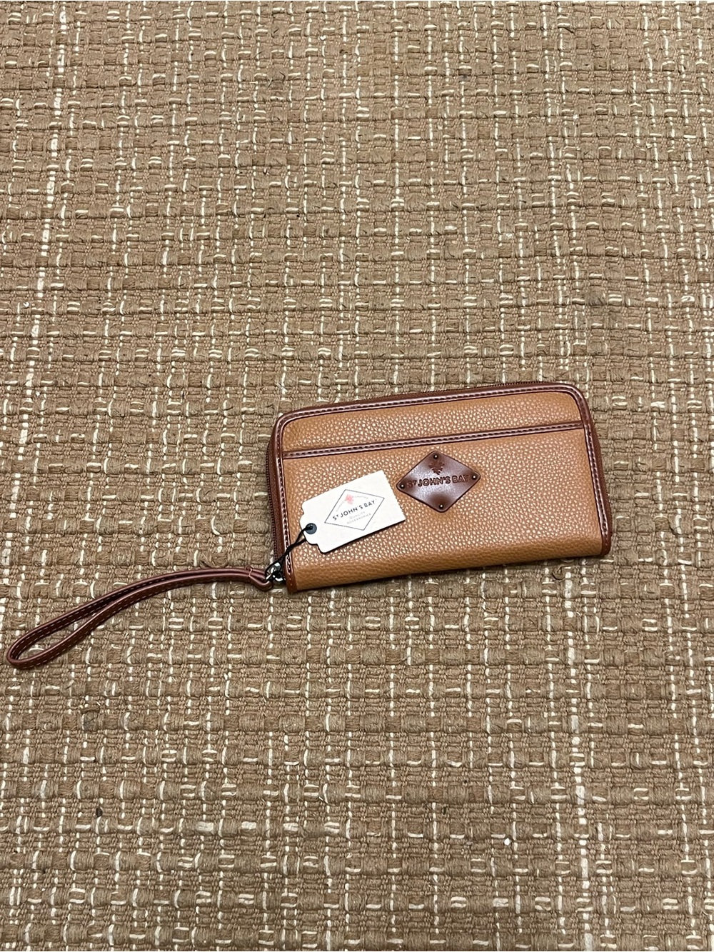 St. John's Bay Chocolate Brown Zip Wallet Organizer